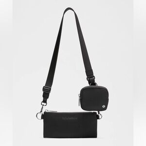 NWT Lululemon dual pouch sling BLACK